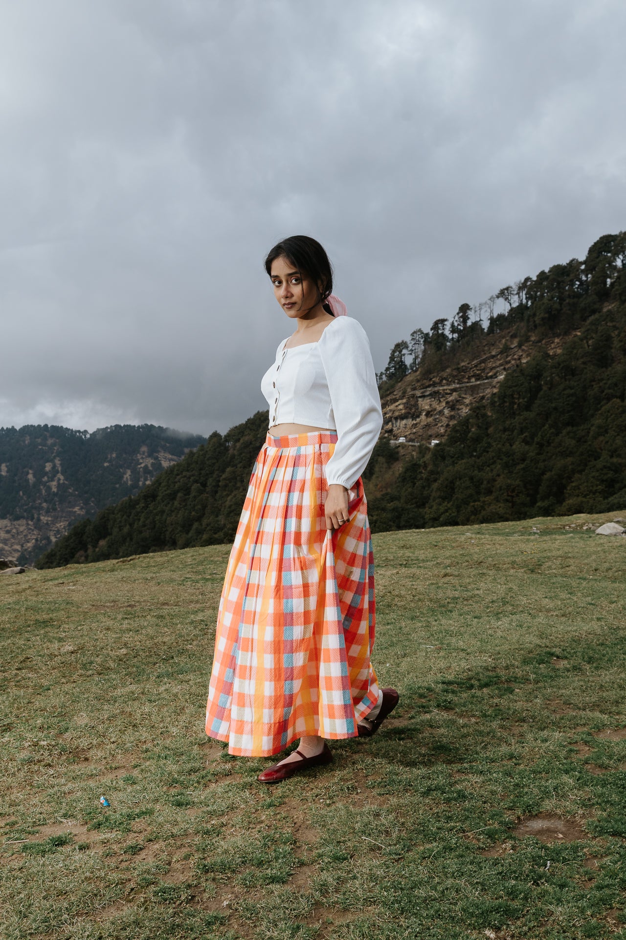The Painted Plaid Skirt
