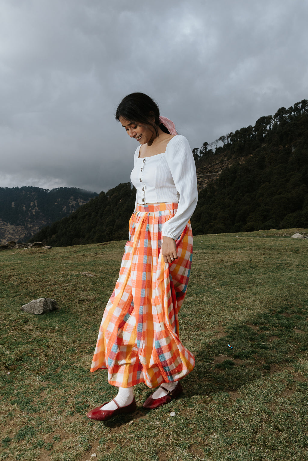 The Painted Plaid Skirt