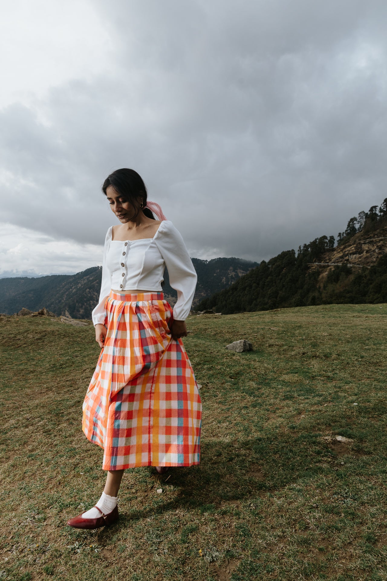 The Painted Plaid Skirt