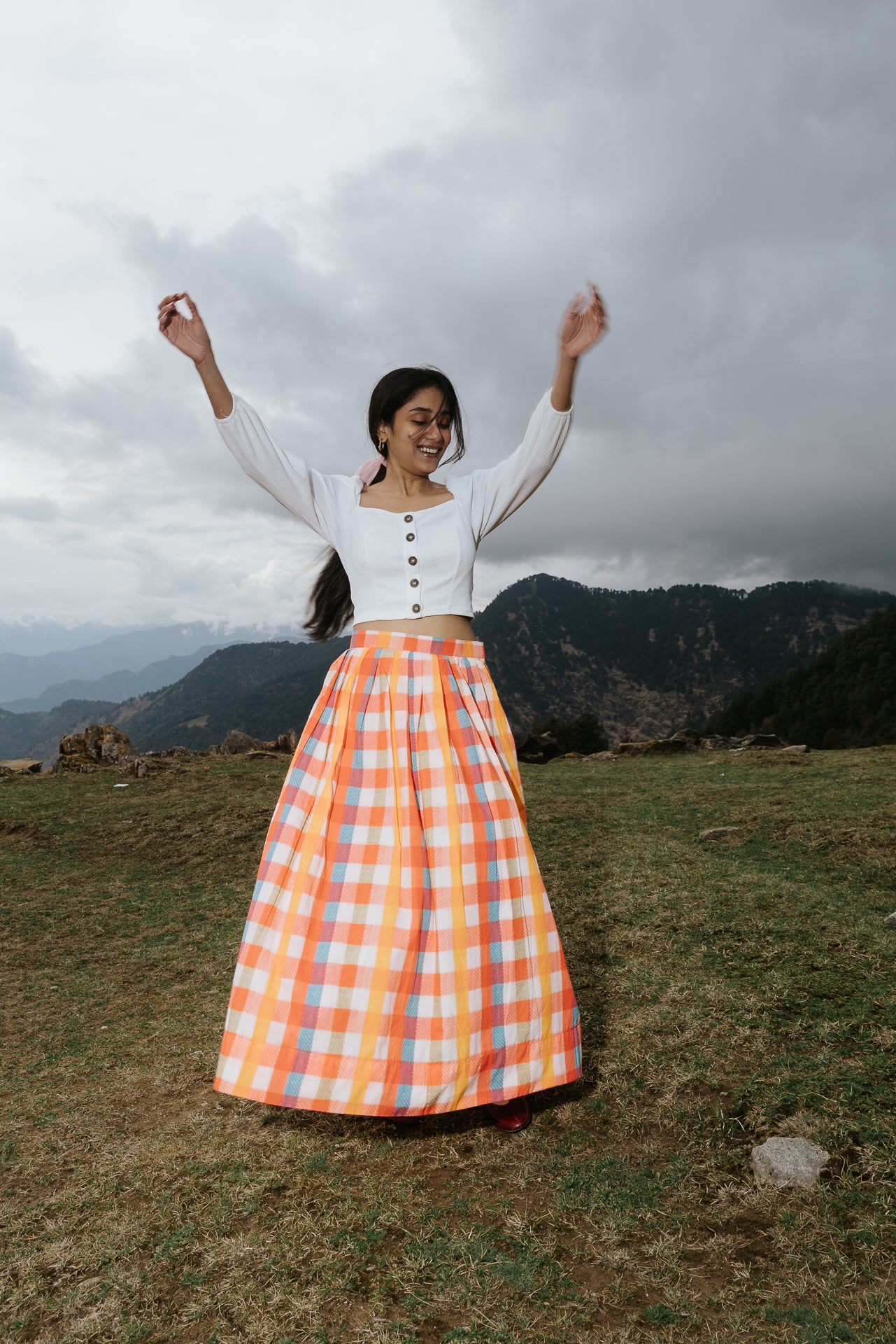 The Painted Plaid Skirt
