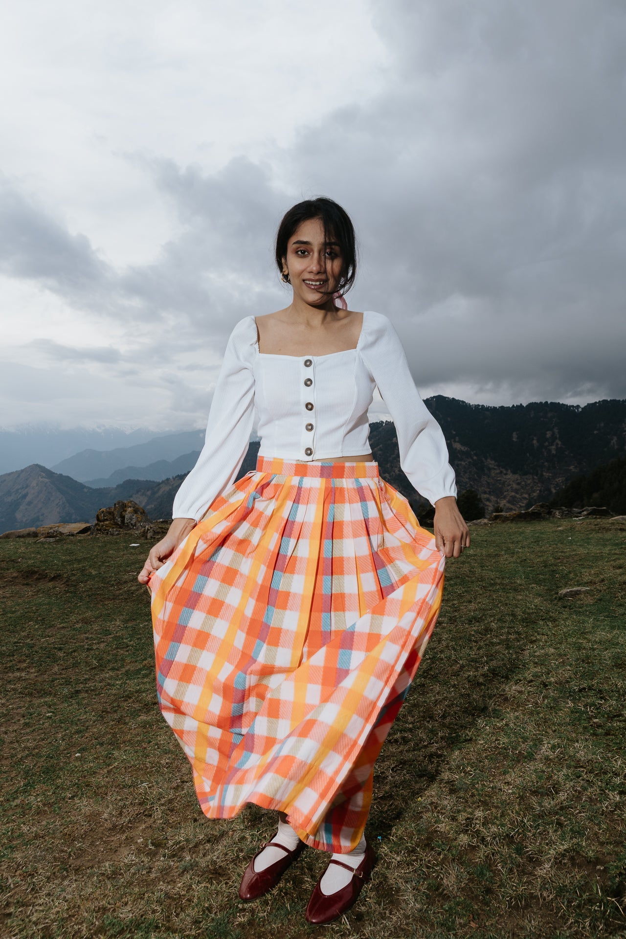 The Painted Plaid Skirt