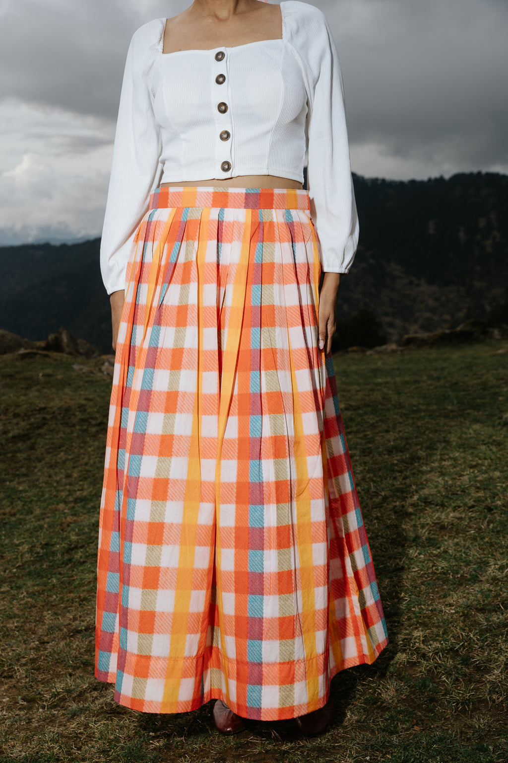 The Painted Plaid Skirt