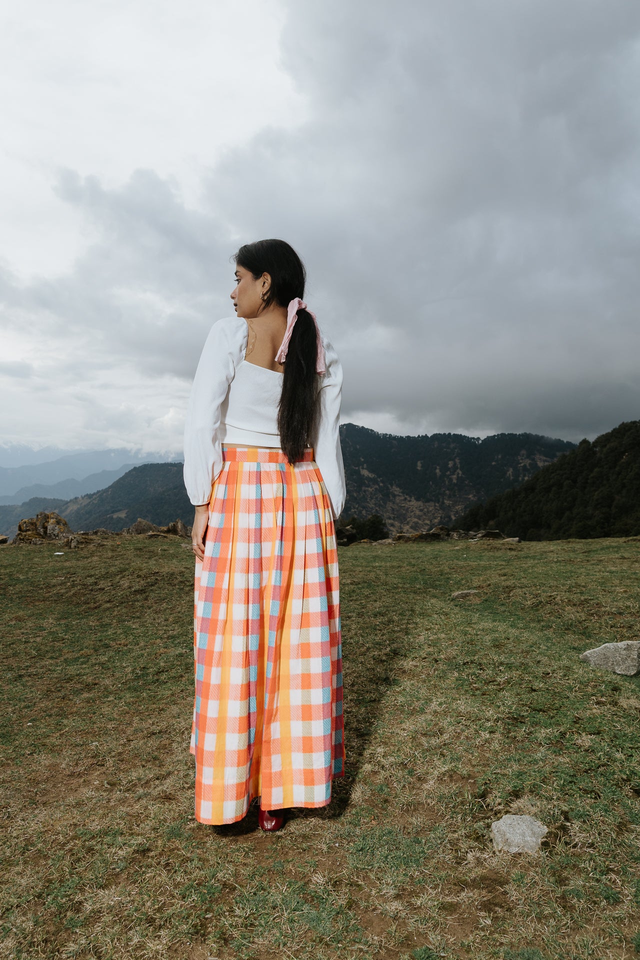 The Painted Plaid Skirt