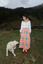 The Watercolour Plaid Skirt [SALE]