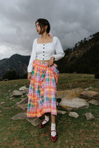 The Watercolour Plaid Skirt [SALE]