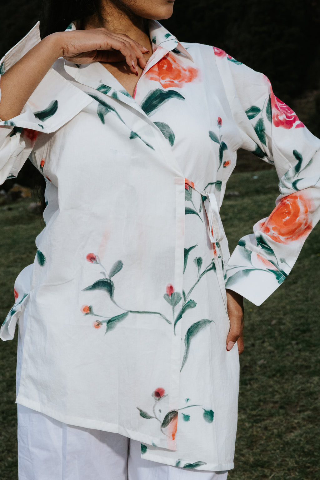 Overgrown in June Wrap Shirt