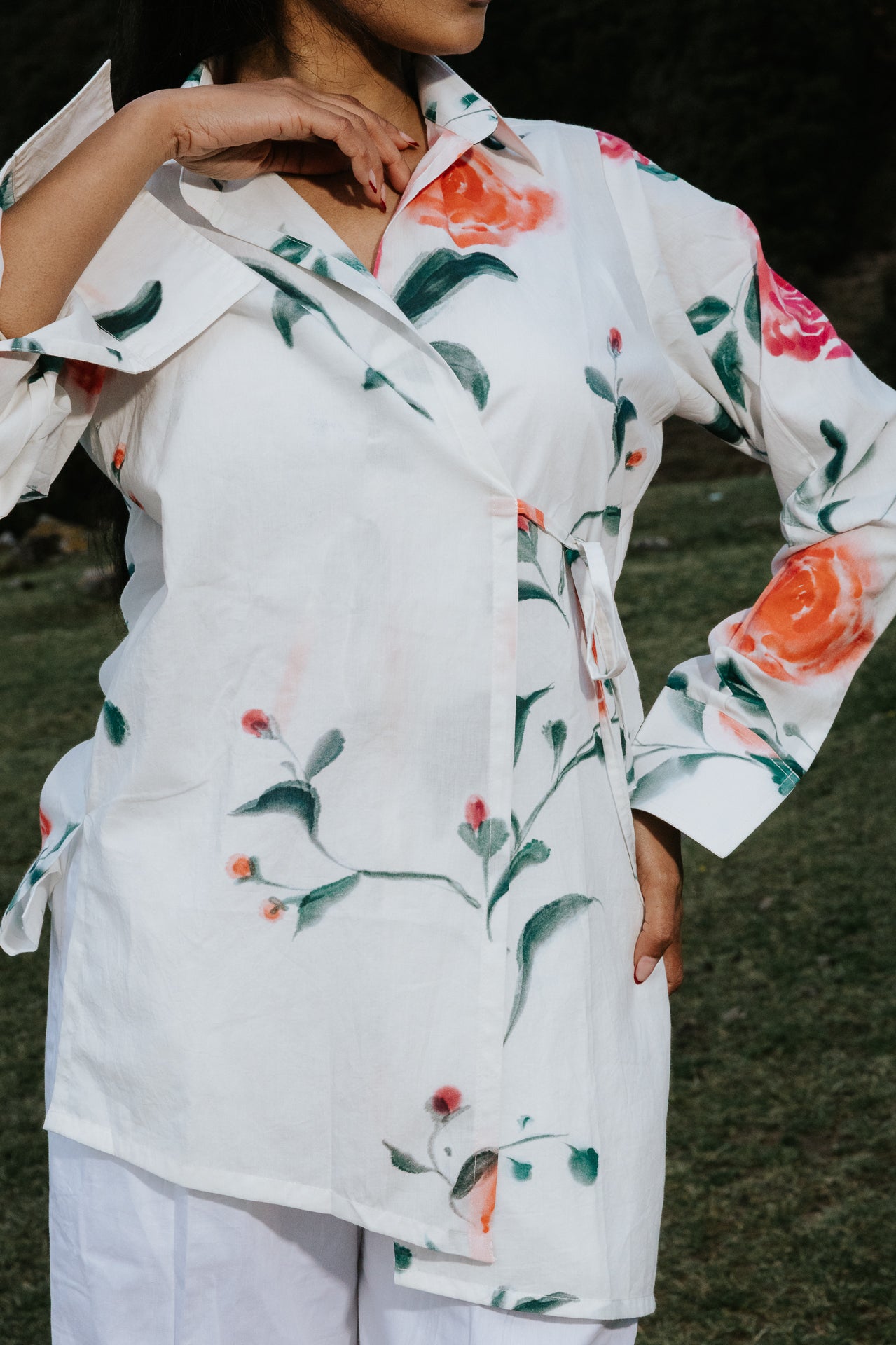 Overgrown in June Wrap Shirt