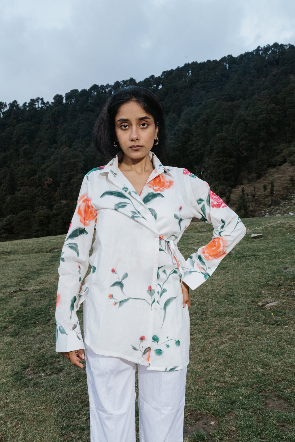 Overgrown in June Wrap Shirt