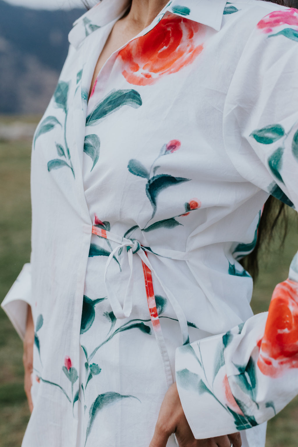 Overgrown in June Wrap Shirt
