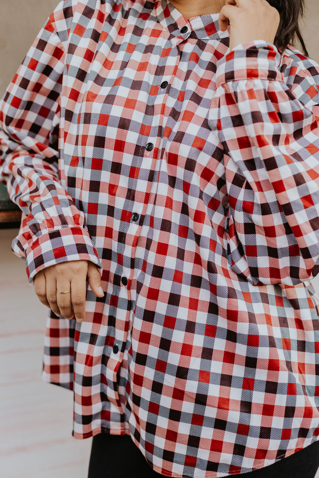 Wool Fern Gathered Shirt