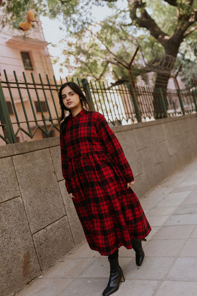 Mulberry Wool Dress Hover Image