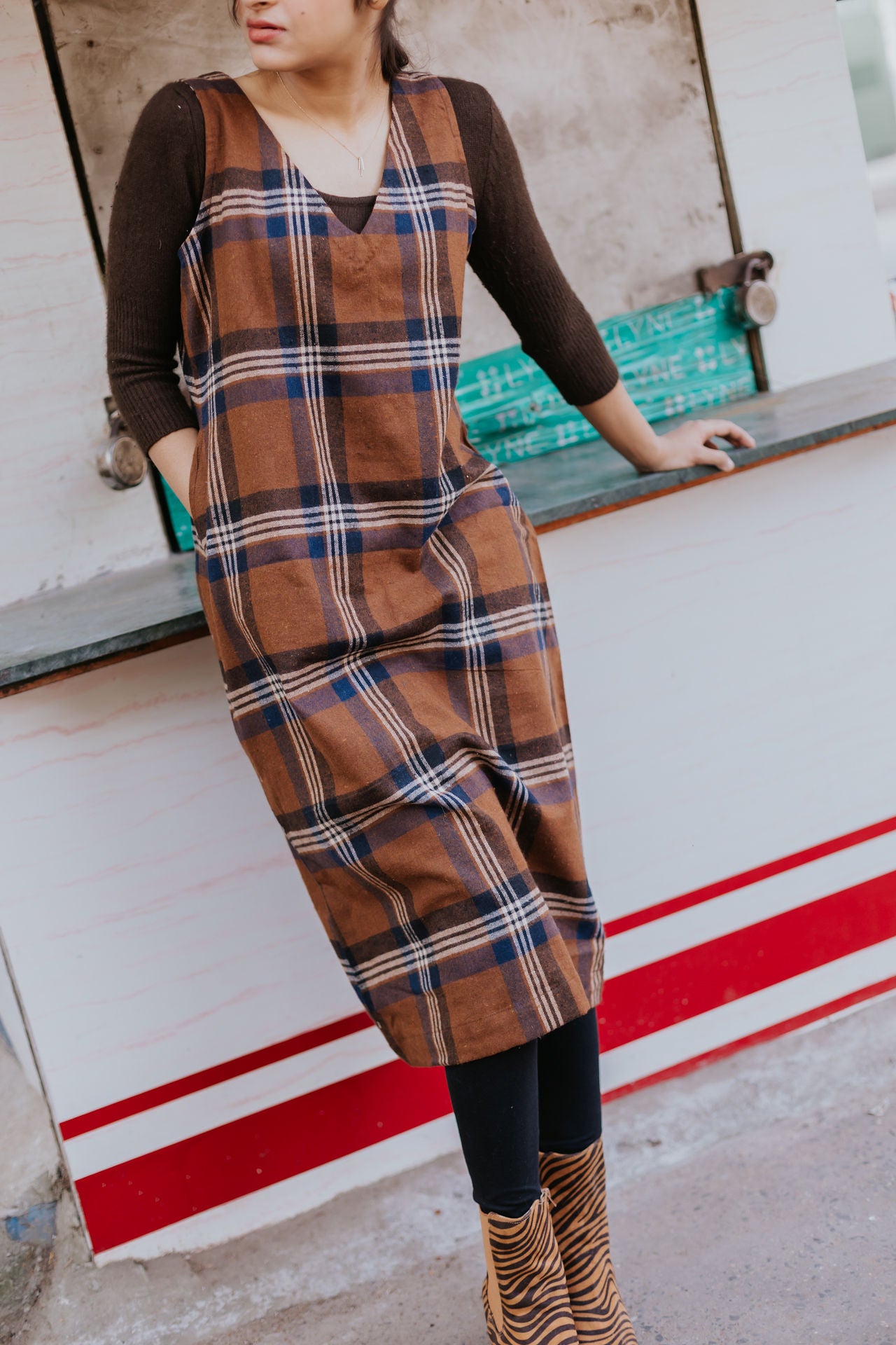 Russet Wool Dress