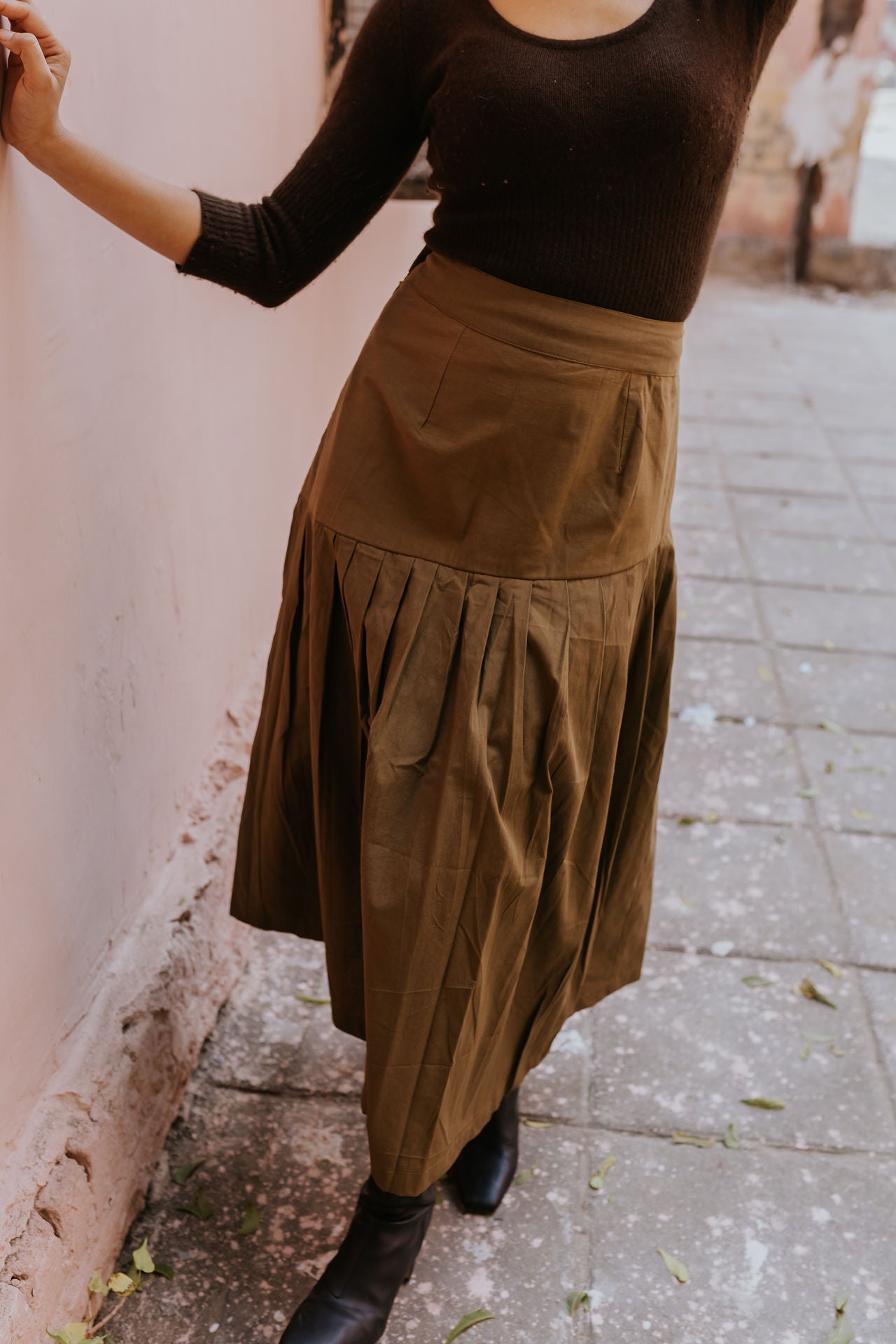 The Russet Pleat Skirt