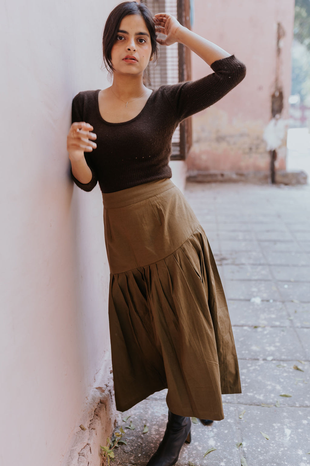 The Russet Pleat Skirt