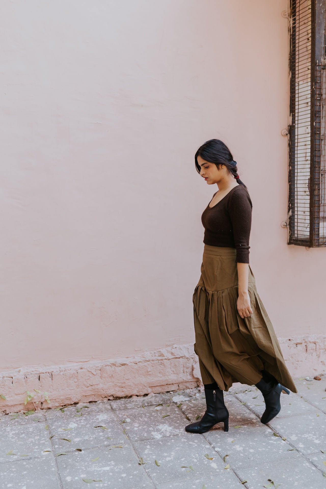 The Russet Pleat Skirt