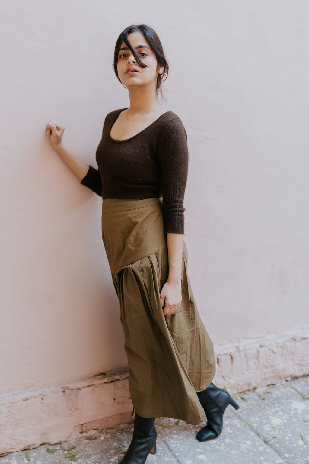The Russet Pleat Skirt