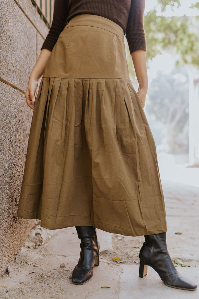 The Russet Pleat Skirt Main Image