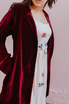 Velvet Chenille Overlay Jacket