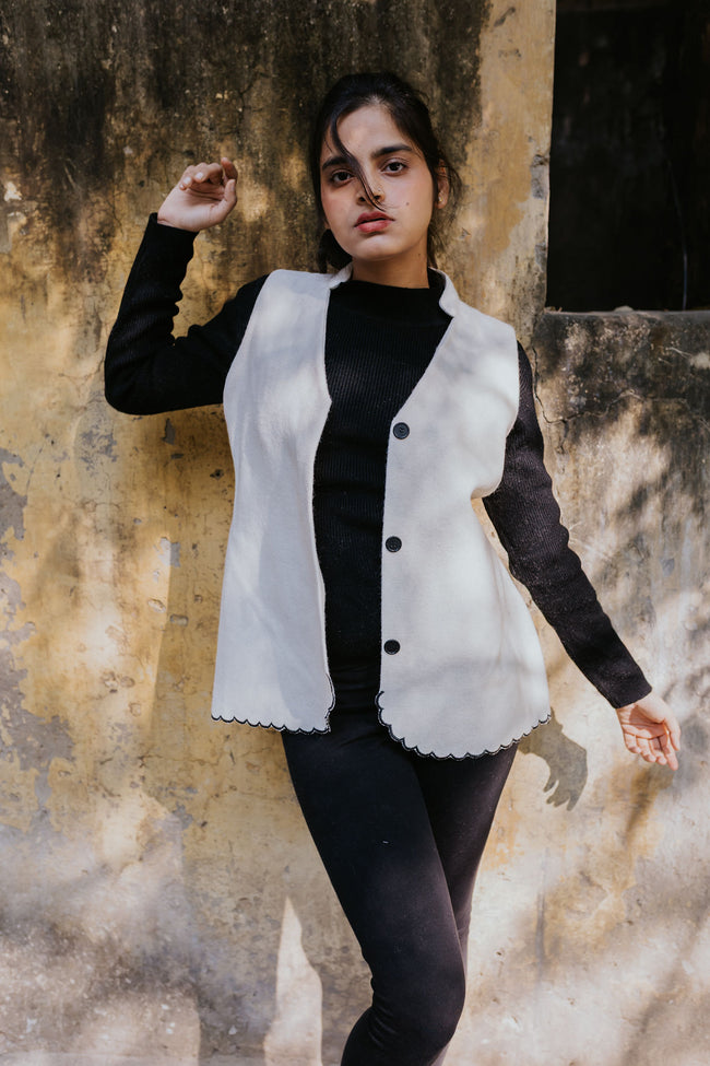 Scallop Wool Sadri Hover Image