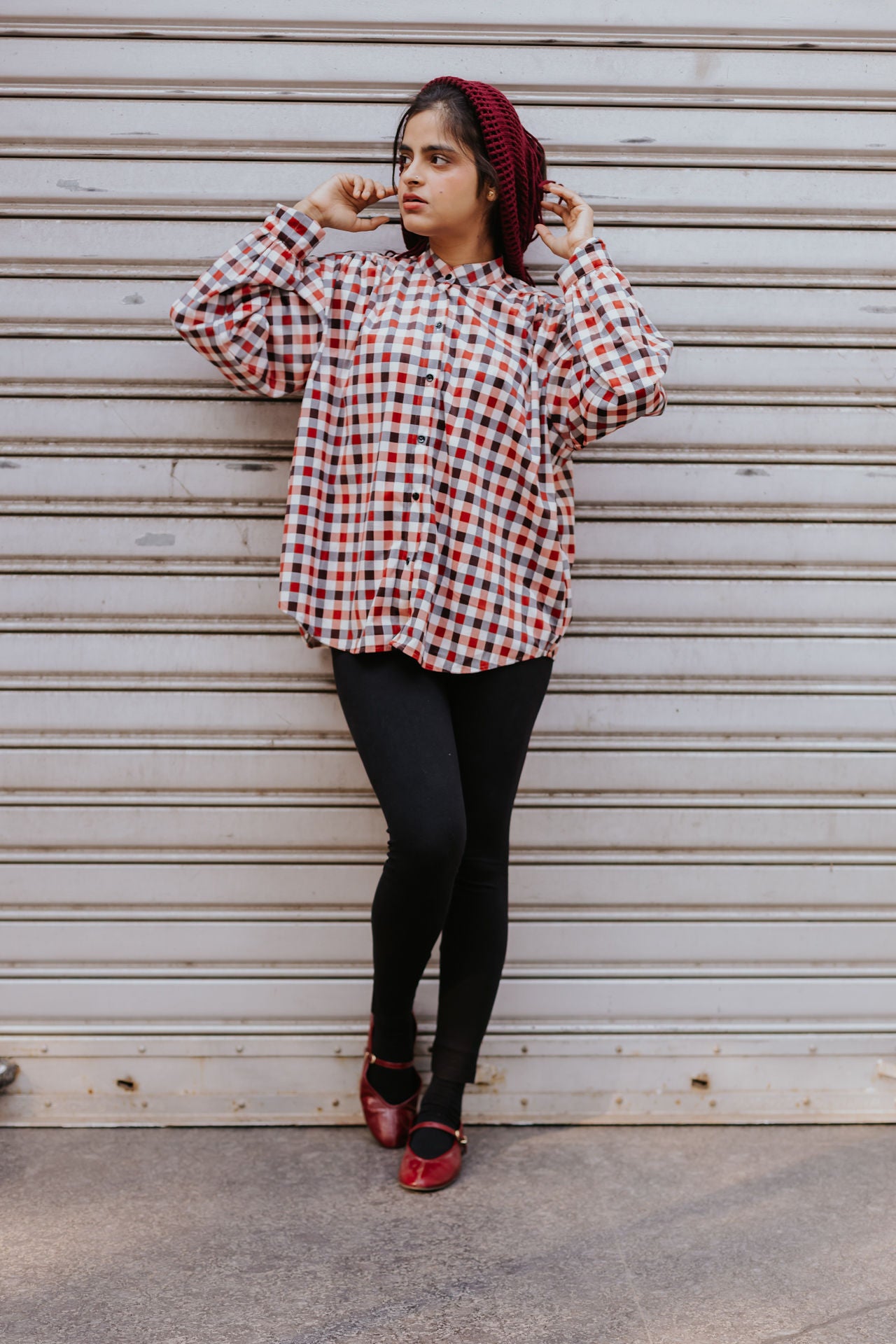 Wool Fern Gathered Shirt