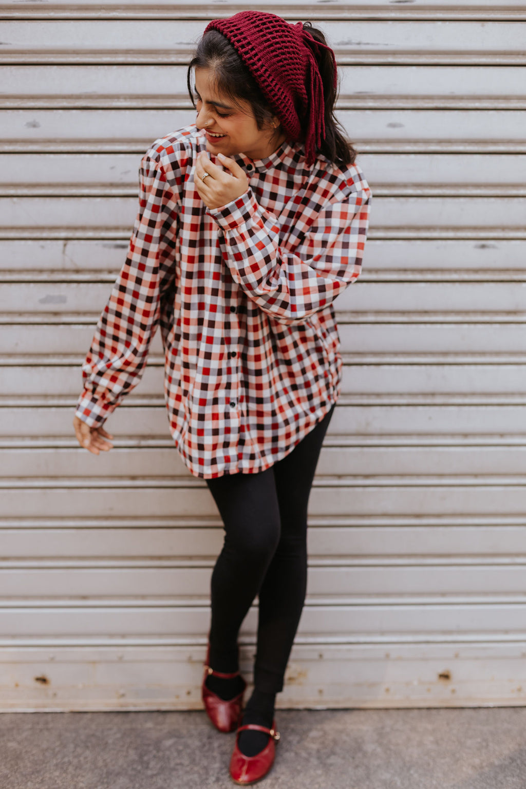 Wool Fern Gathered Shirt