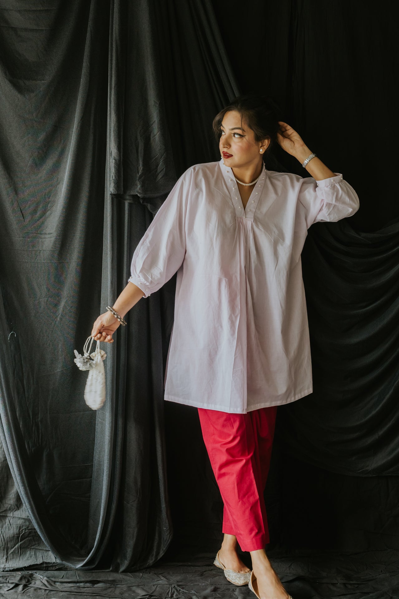 Pink Hot Pink Pearl Set