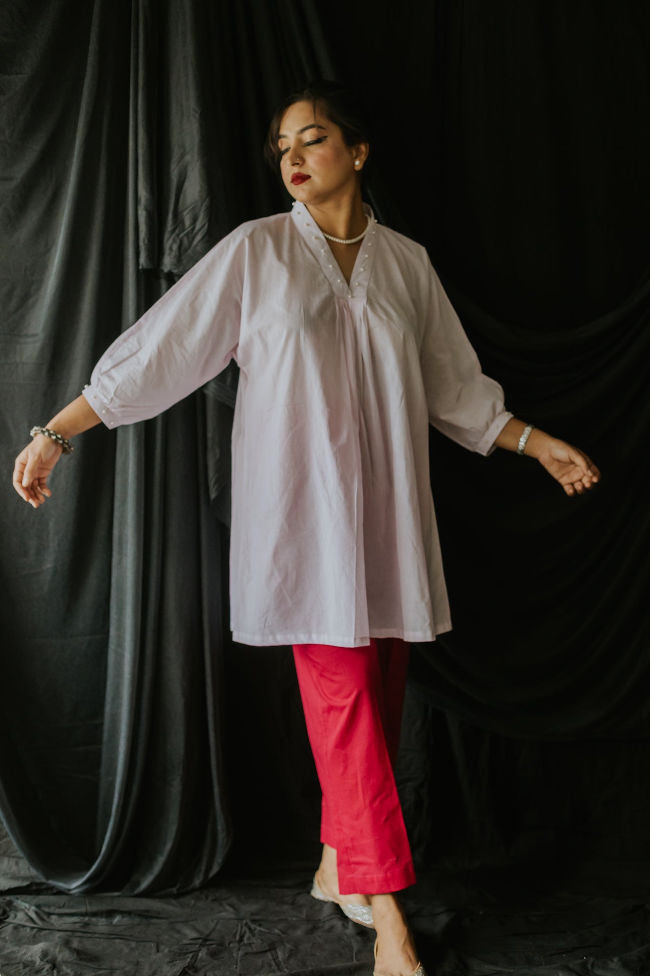 Pink Hot Pink Pearl Set