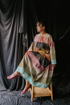 Multicolor Linen Check Skirt