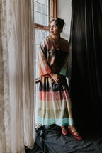 Multicolor Linen Check Cord Set