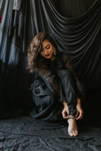Black Chanderi Sitara Dress