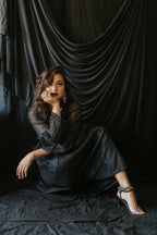 Black Chanderi Sitara Dress