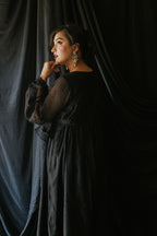 Black Chanderi Sitara Dress