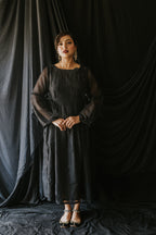 Black Chanderi Sitara Dress