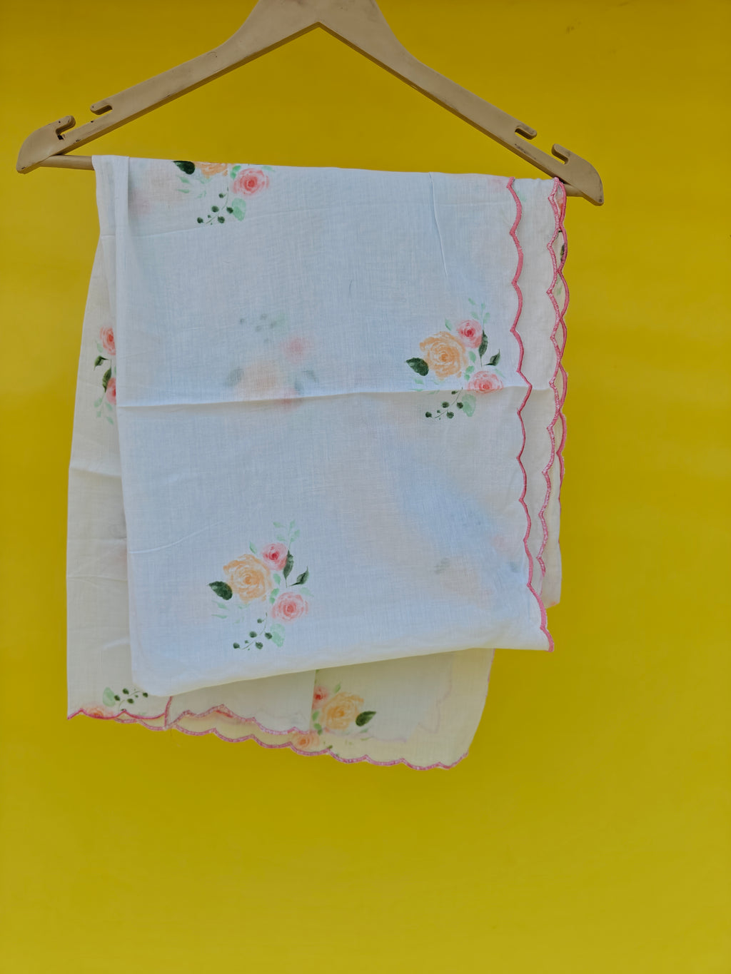 Rose Garden Flower Hand-painted Stole