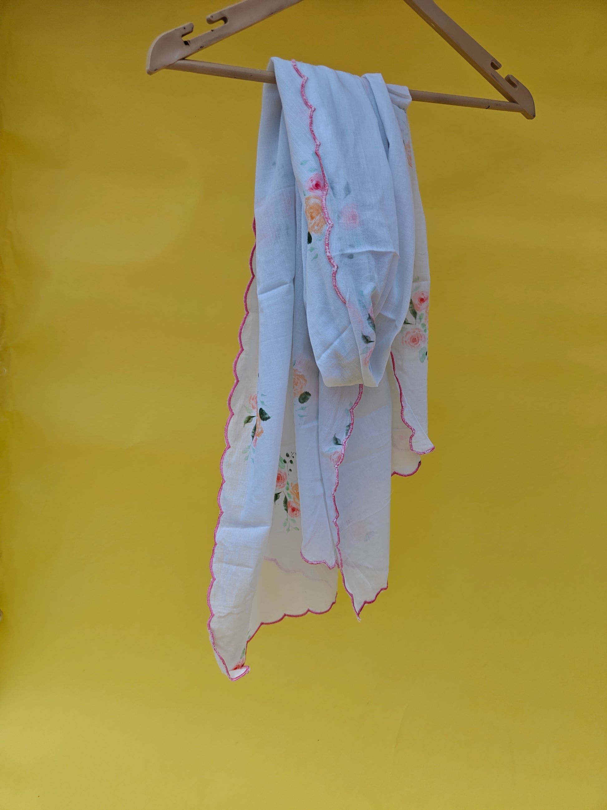 Rose Garden Flower Hand-painted Stole