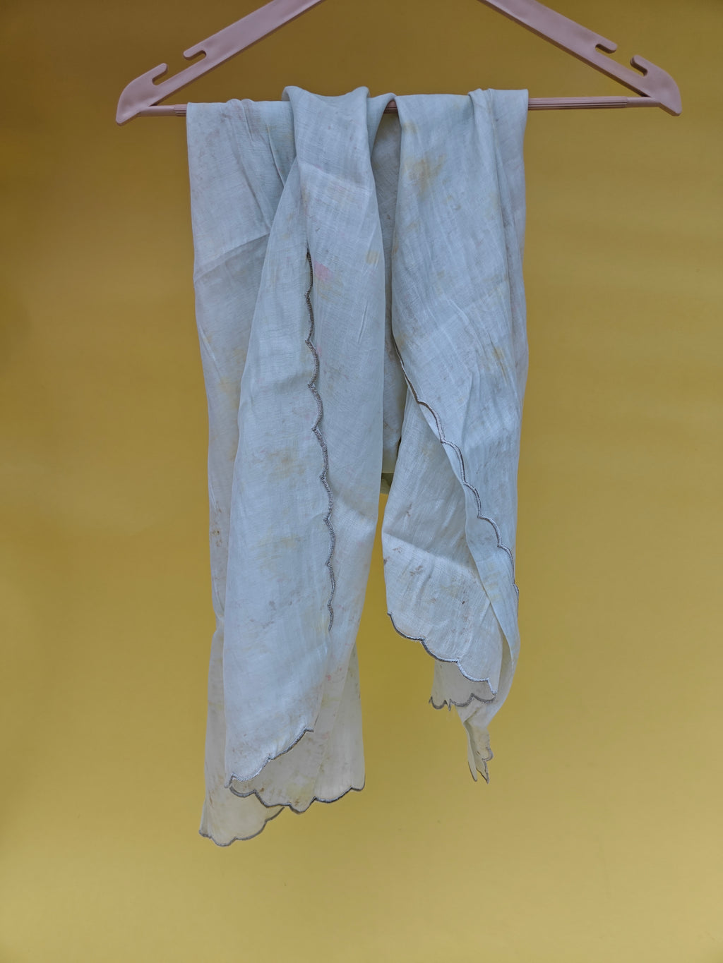Blue Bloom Flower-Dyed Stole