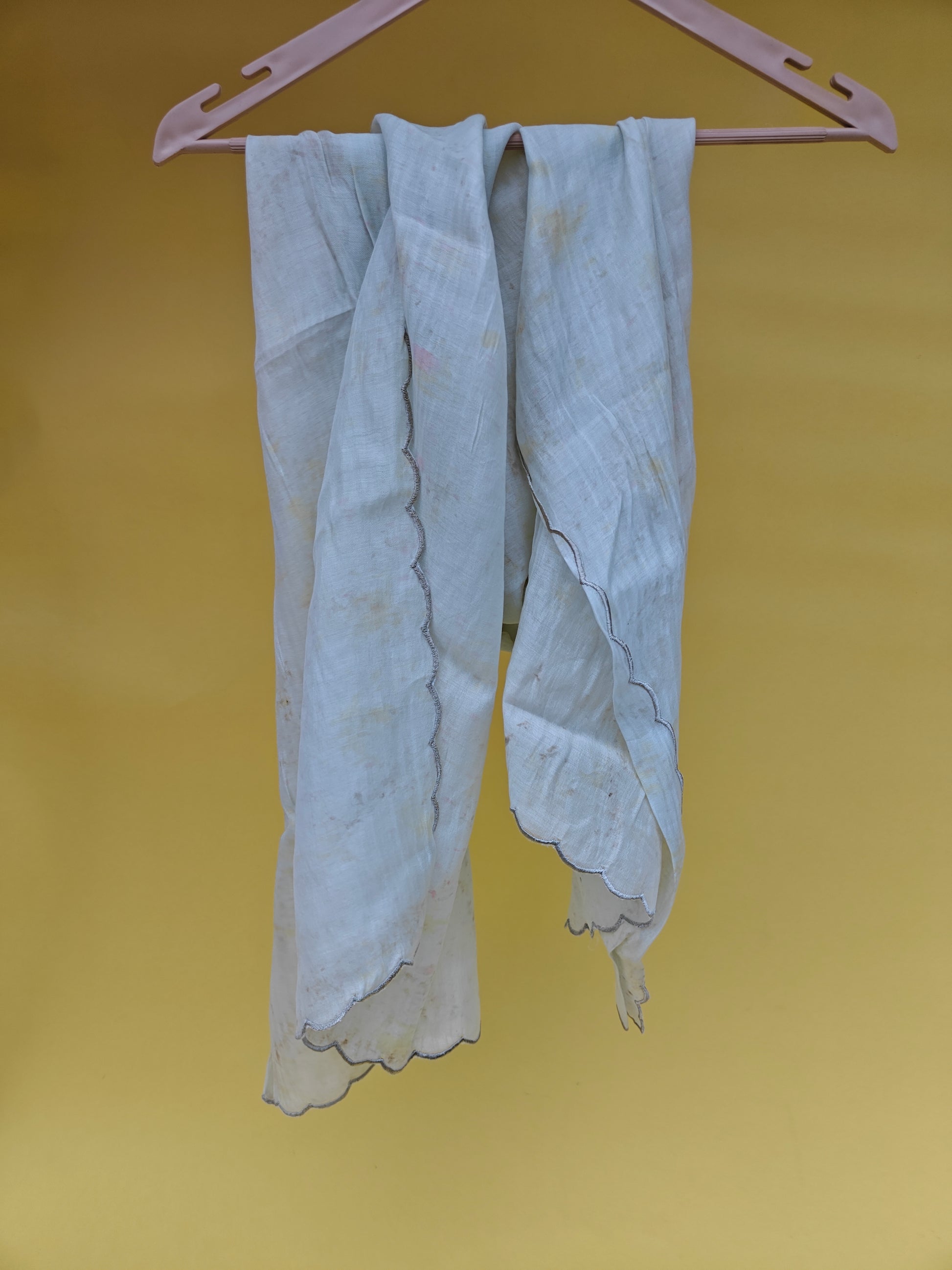 Blue Bloom Flower-Dyed Stole