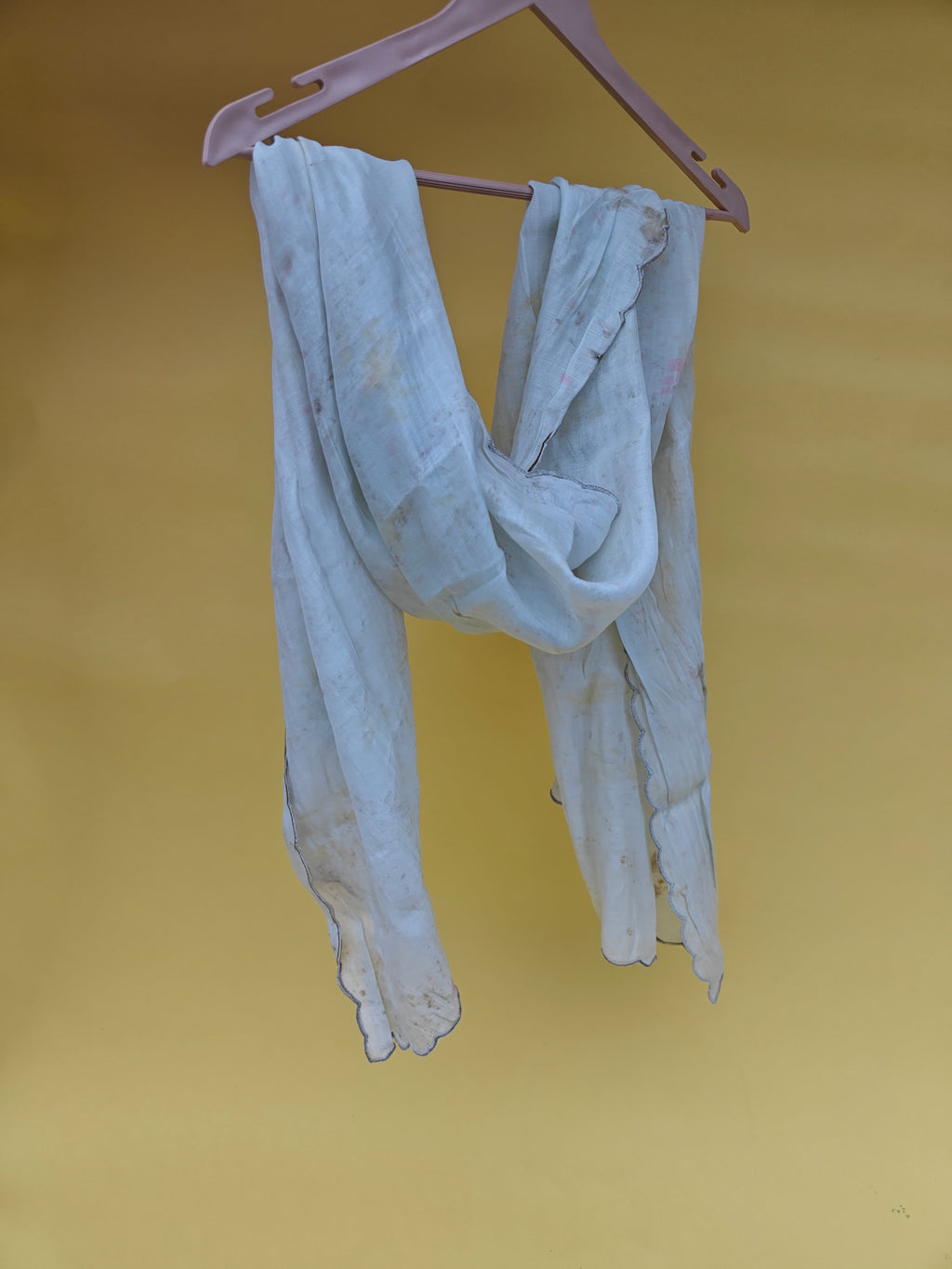 Blue Bloom Flower-Dyed Stole