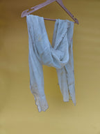 Blue Bloom Flower-Dyed Stole