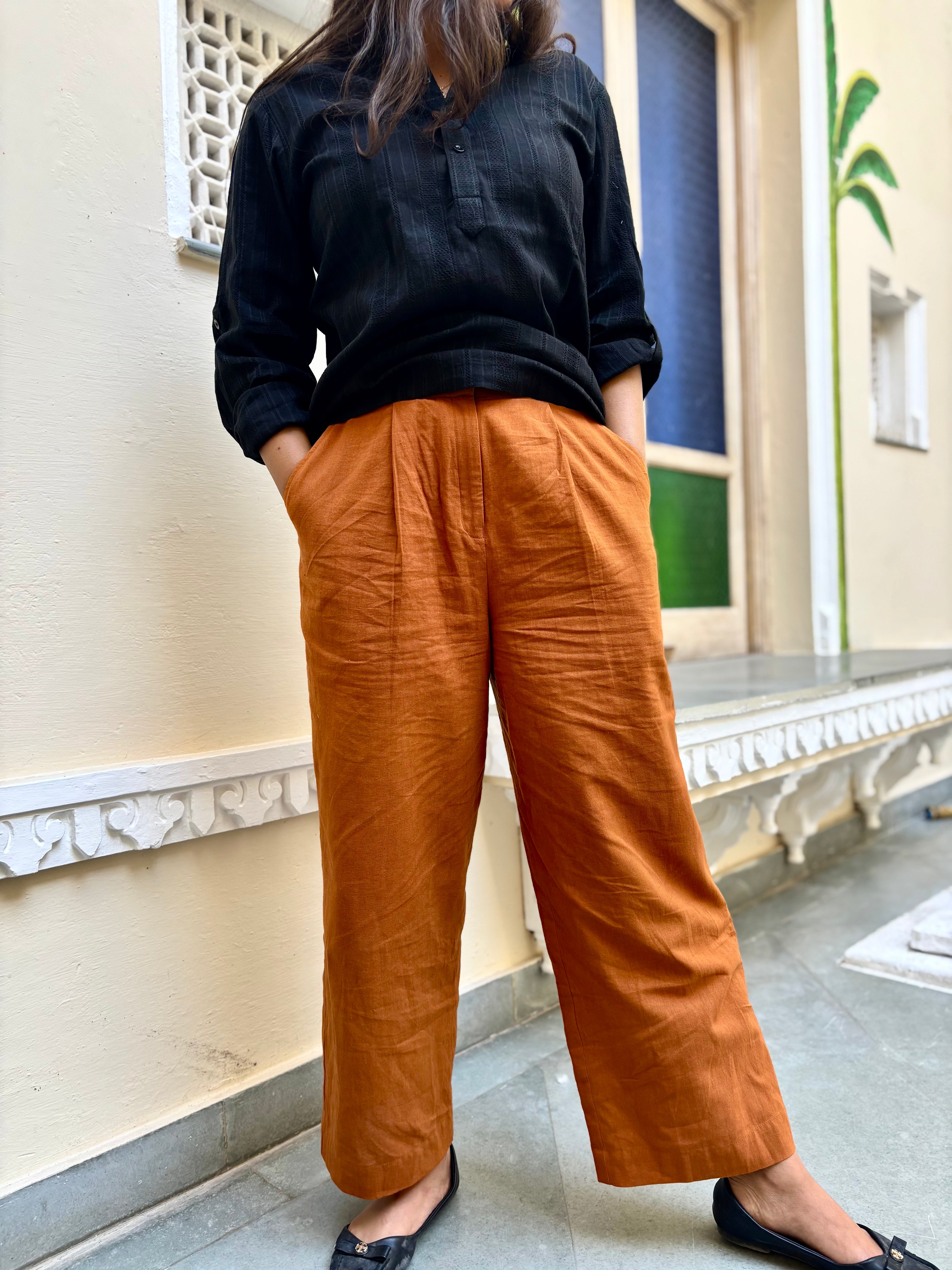 Sunset Orange Pants