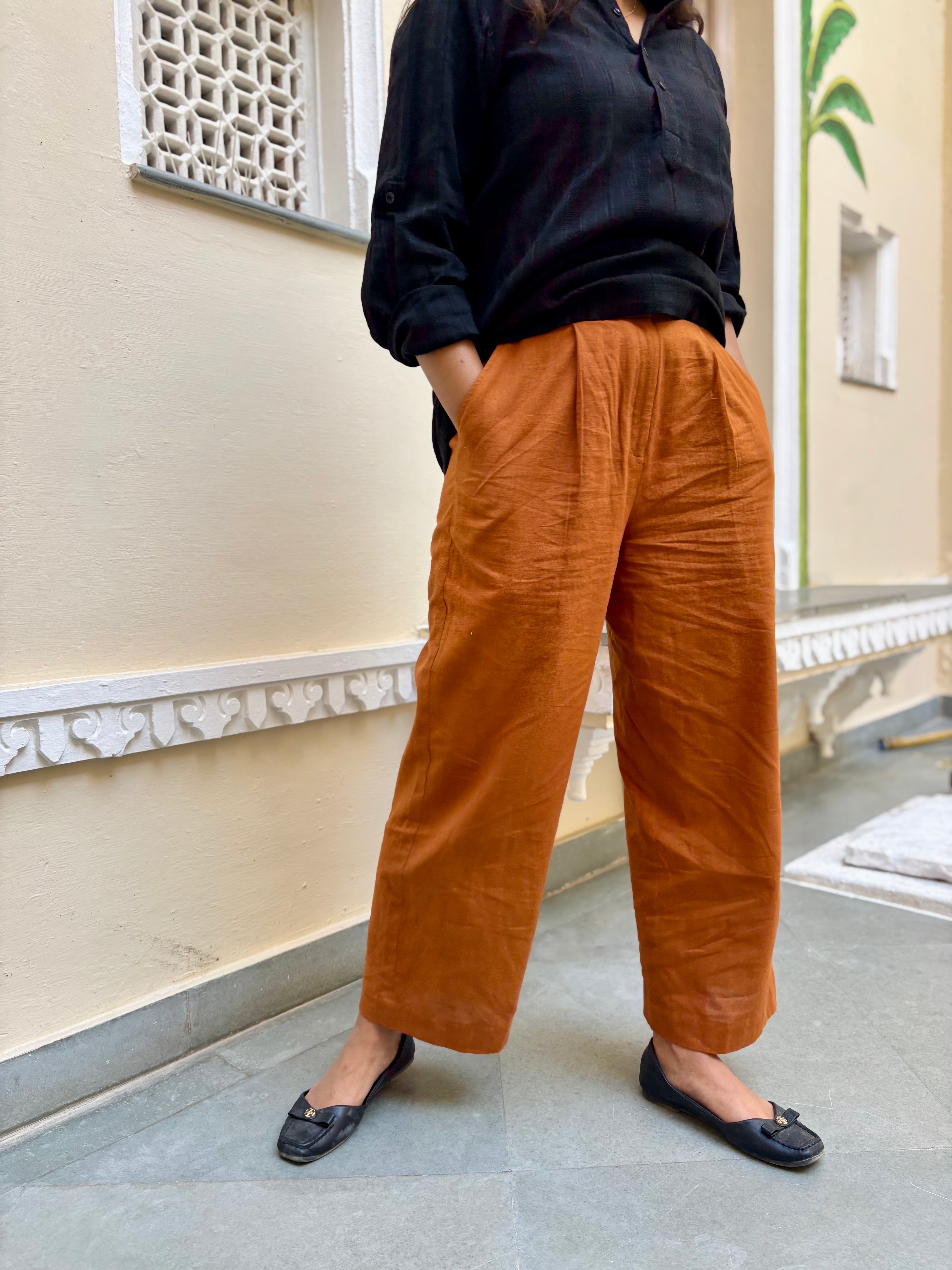 Sunset Orange Pants