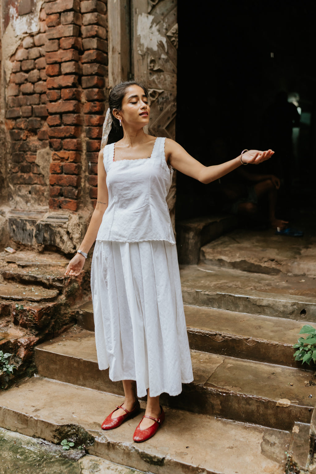 Cloudline Pleated Wrap Skirt