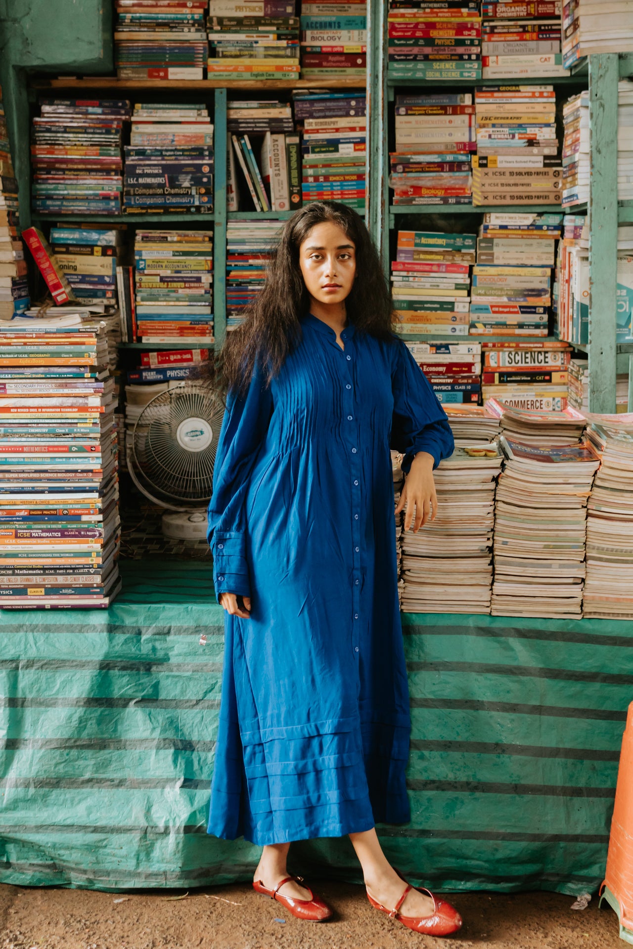 Blue Hills Pleated Dress
