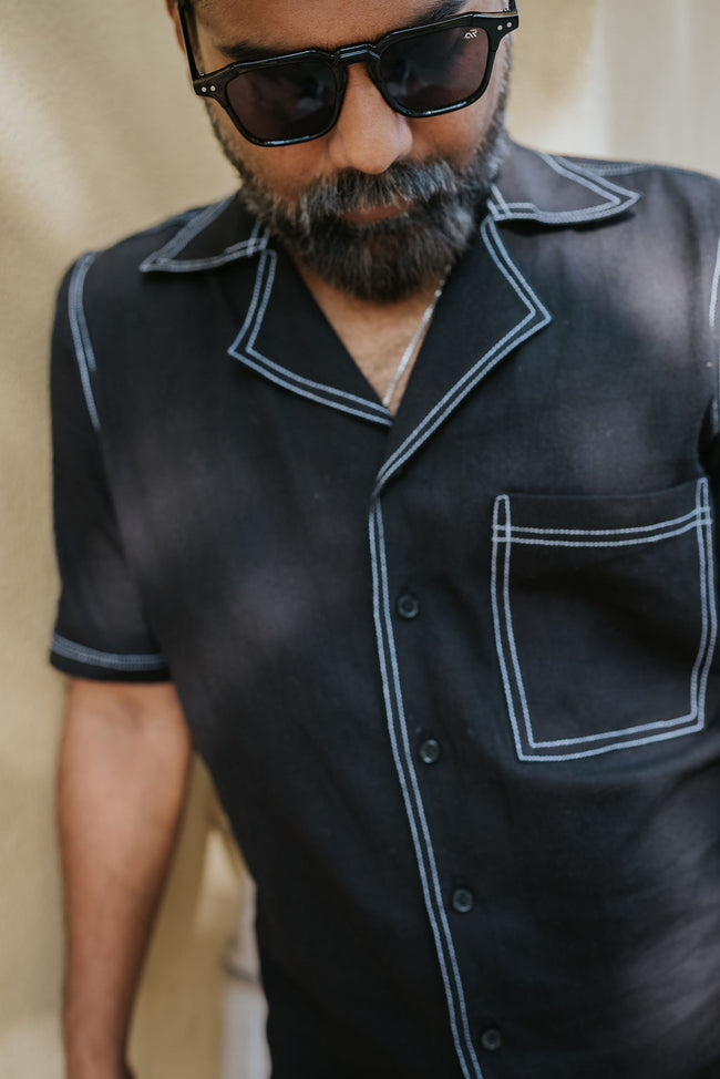 Laid-Black Linen Shirt (Men) Hover Image