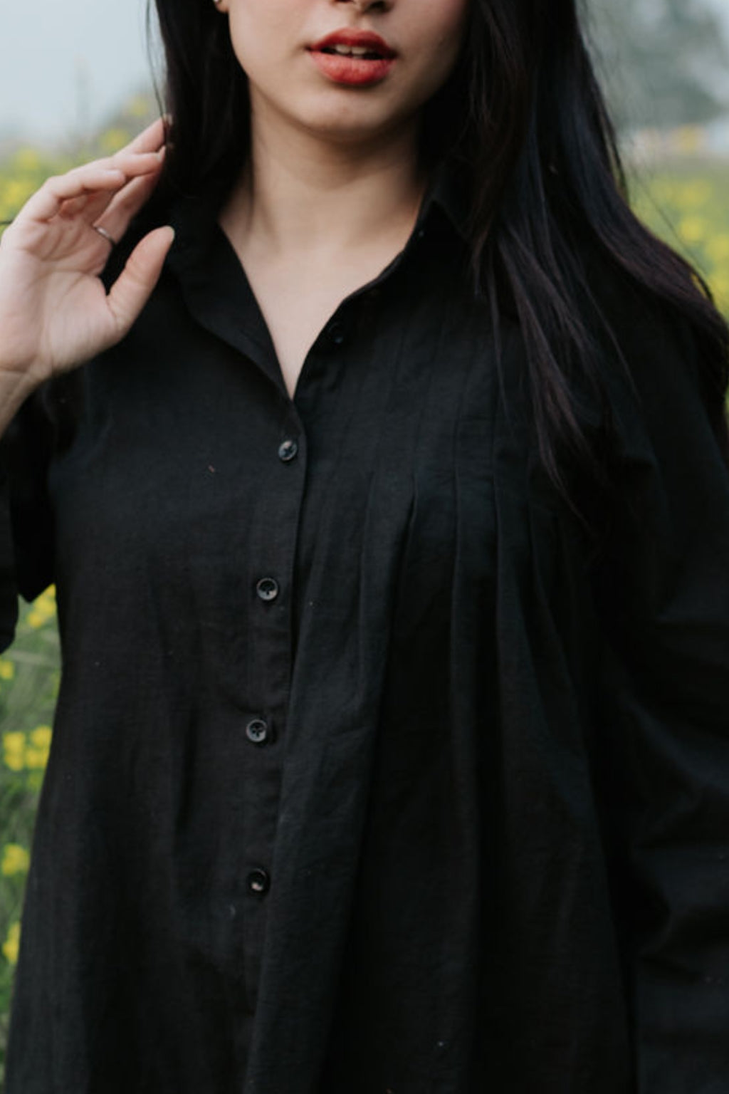Linen Pintuck Shirt (SALE - All Sizes)