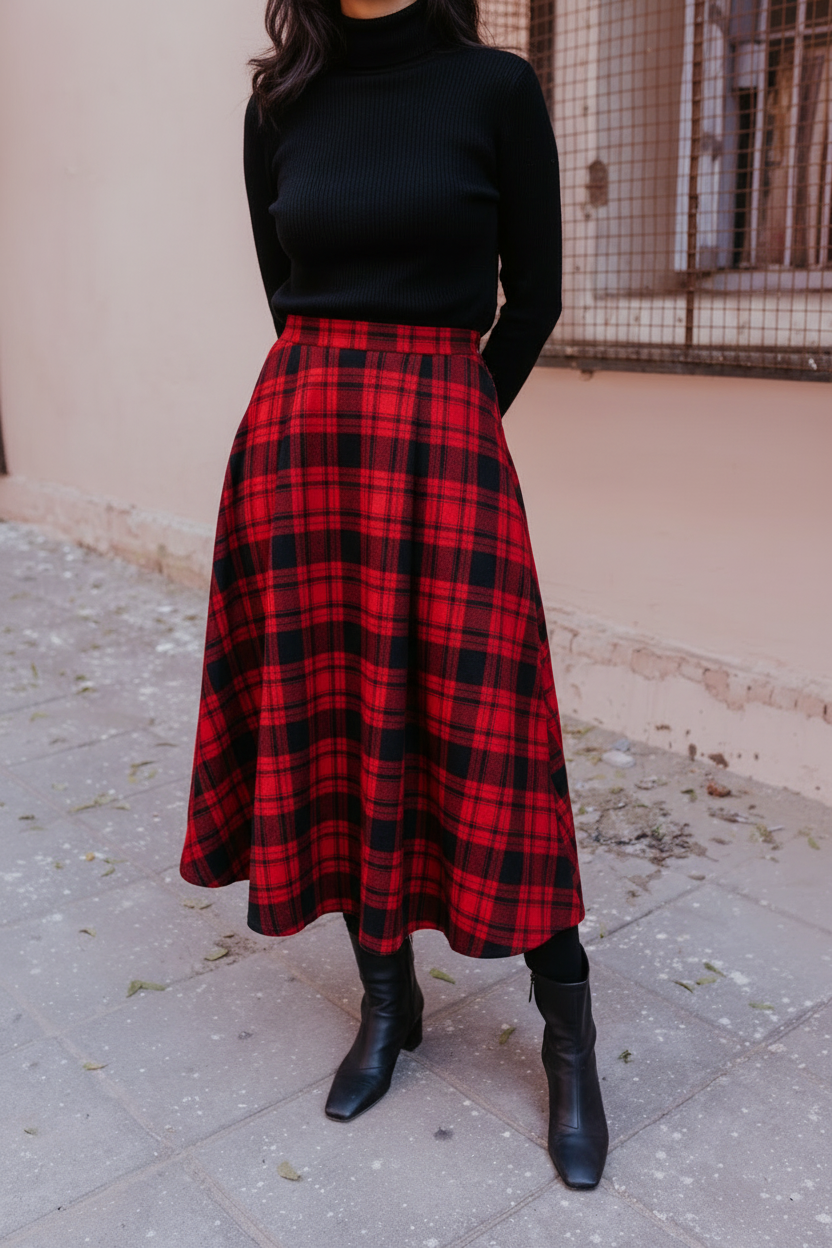 Mulberry Wool Skirt