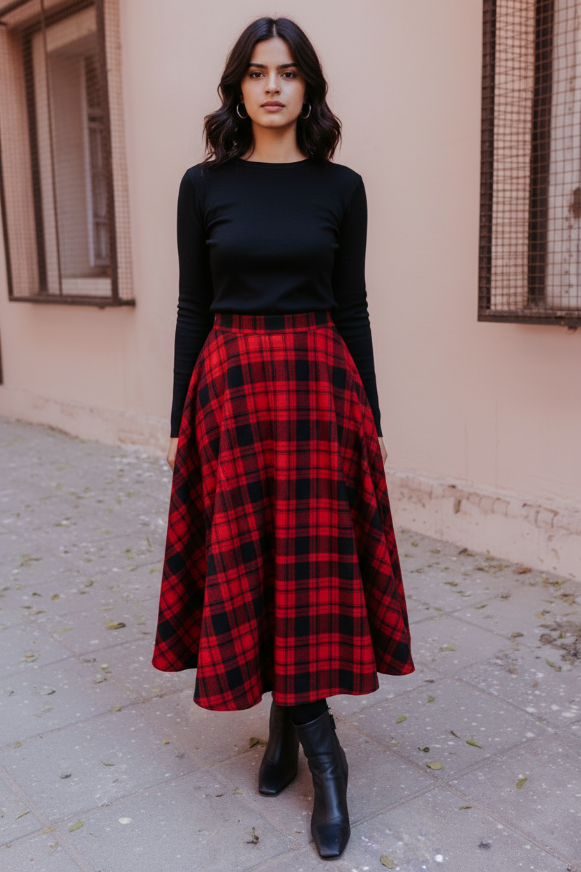 Mulberry Wool Skirt