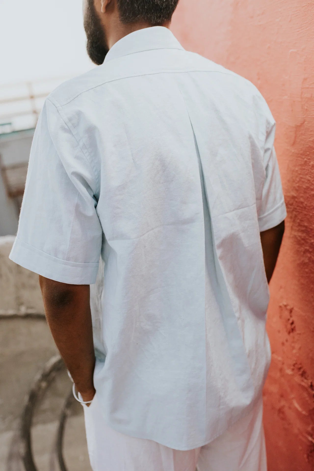 Black Knots on Blue Shirt