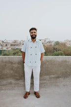 Black Knots on Blue Shirt