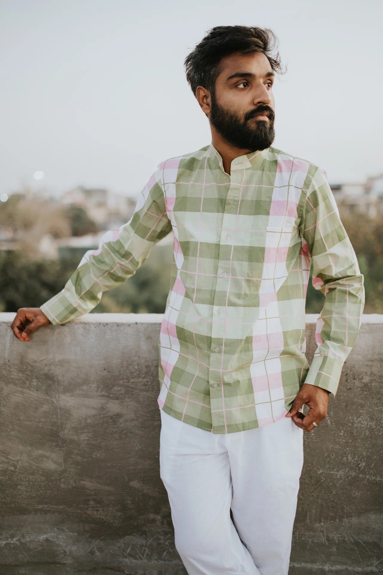 Avacado Check Shirt
